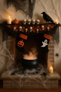 Fireplace Halloween Decor Ideas